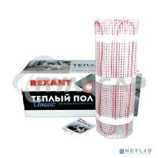 Теплый пол (нагревательный мат) Rexant Classic RNX -3,0-450 (площадь 3,0 м2 (0,5 х 6,0 м)), 450 Вт, двухжильный с экраном