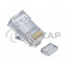 Вилка RJ-45 (8P8C) PLUG5UP-INSERT универсальная кат.5e со вставкой, контакты 30 микродюймов