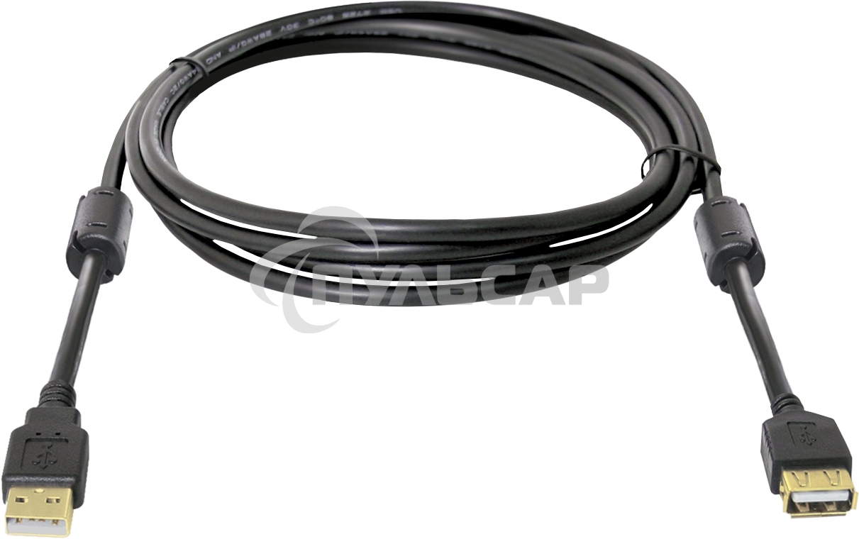 Кабель Defender PRO USB 2.0 кабель удлинительный 1.8м AM/AF, зол.конт, 2фер.фил.