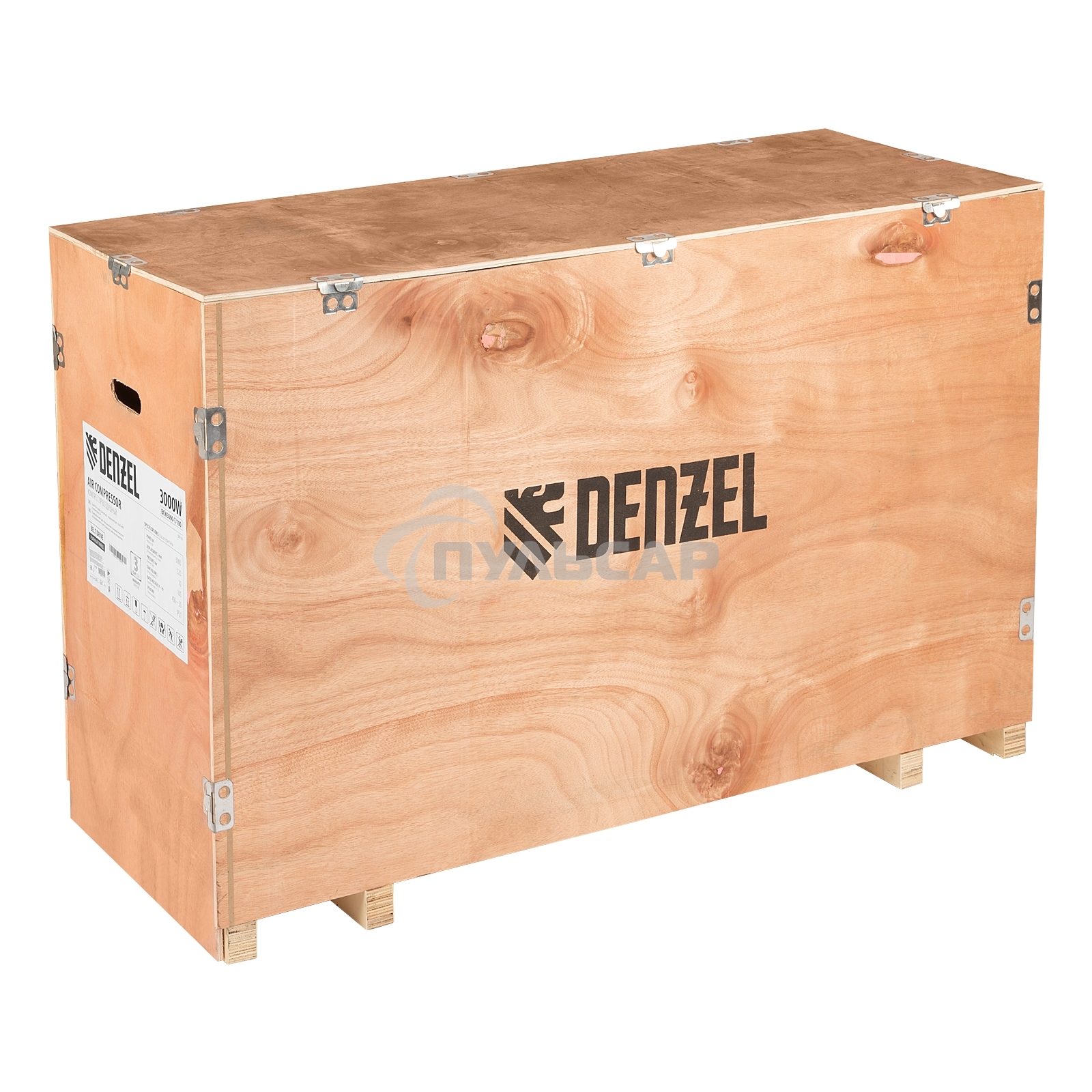 Компрессор воздушный рем. привод BCW3000-T/100, 3,0 кВт, 100 литров, 520 л/минDenzel