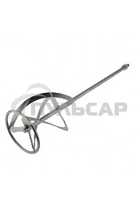 Насадка для миксера, для тяжелых растворов,140 х 590 мм, оцинкованная,хвостовик резьба М14 Сибртех