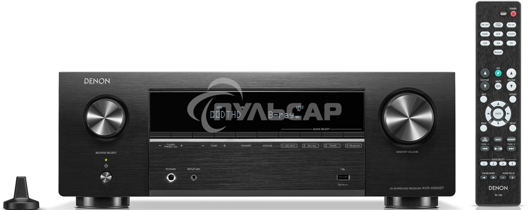 Ресивер AV Denon AVR-X580BT, 5.2, черный