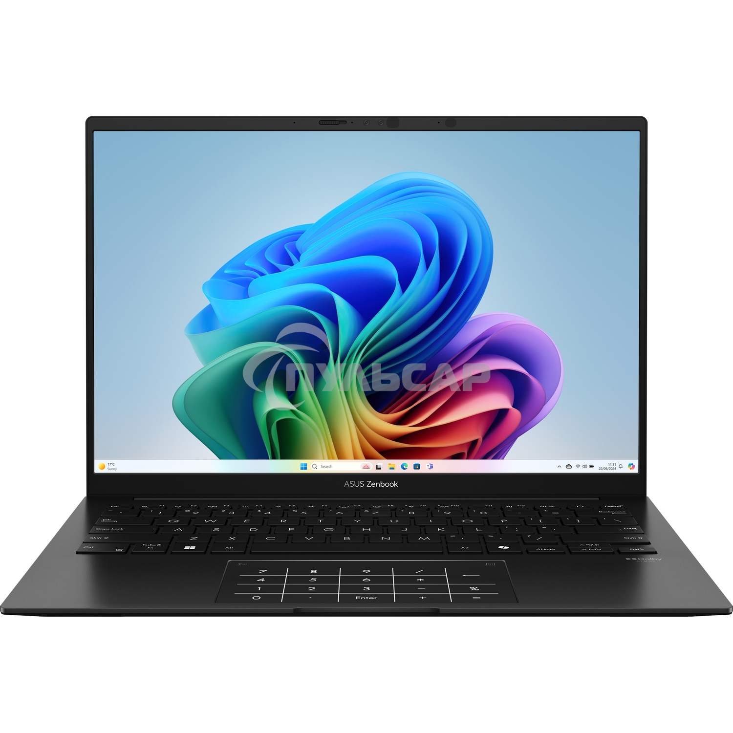Ноутбук Asus Zenbook 14 UM3406KA-QD180 черный Ryzen AI 5 340 16Gb SSD1Tb AMD Radeon 14