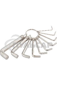 Набор ключей SPARTA 112685HEX 15х10х10шт. никелированный на кольце