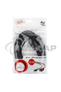 Кабель-удлинитель USB2.0 активный Gembird/Cablexpert UAE-01-10M, AM/AF, 10м