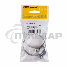 Хомут червячный PROconnect 40-60-0,7 мм, (упак. 2 шт) Хомут червячный PROconnect 40-60-0,7 мм, (упак. 2 шт)