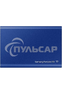 Внешний SSD Samsung T7, 1TB, USB 3.2 Gen 2 Type-C, R/W 1050/1000, синий