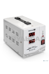 Стабилизатор напряжения ExeGate Expert AS-2000 (2000ВА, вход 140...260В, двойная цифр. индикация вход/вых. напряжения, выход 220В±8%, КПД 98%, 5 уровней защиты, задержка, метал. корпус, 2 евророзетки, RTL)