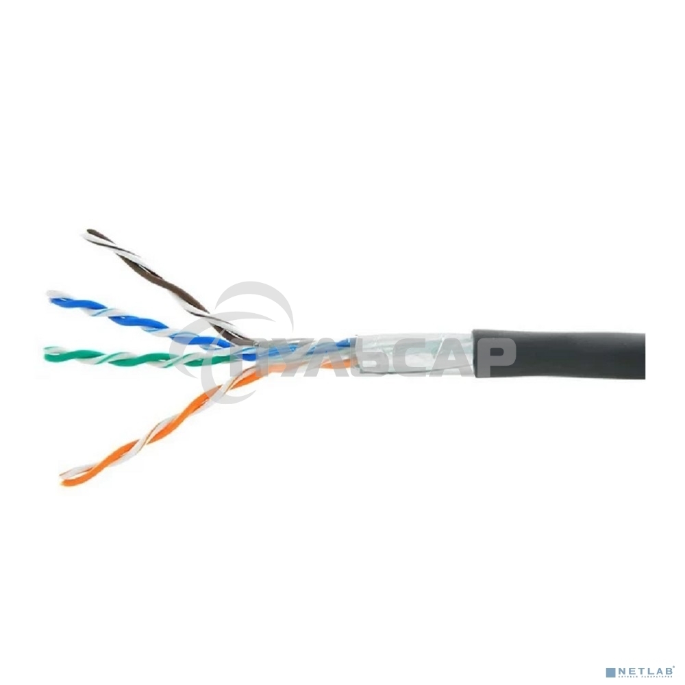 Кабель Cablexpert Россия FPC-5051E-4-CU, FTP indoor 4x2x0.51, медный, кат.5e, однож., 305м, box, серый