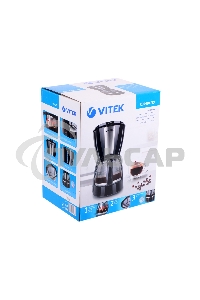 Кофеварка капельная Vitek VT-1503 черный, исп. кофе - молотый, 1.2 л, 900 Вт.