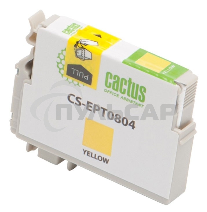 Картридж струйный Cactus CS-EPT0804 (T0804) желтый (11,4 мл) для Epson Stylus Photo P50/PX650/PX660/PX700/PX700W/PX710/PX710W/PX720/PX720WD/PX800/PX800FW/PX810/PX810FW/PX820/PX820FWD/R265/R285/R360/RX560/RX585/RX685