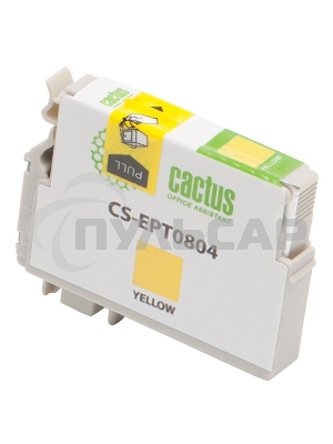 Картридж струйный Cactus CS-EPT0804 (T0804) желтый (11,4 мл) для Epson Stylus Photo P50/PX650/PX660/PX700/PX700W/PX710/PX710W/PX720/PX720WD/PX800/PX800FW/PX810/PX810FW/PX820/PX820FWD/R265/R285/R360/RX560/RX585/RX685