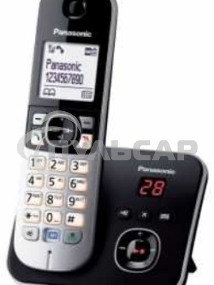 Телефон беспроводной (DECT) Panasonic KX-TG6821RUB черный, автоответчик,определитель номера,телефонный справочник 120 зап.