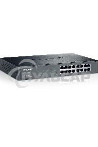 Сетевой коммутатор TP-Link SMB TL-SG1016DE 16-Port Gigabit Easy Smart Switch, 16 10/100/100Mbps RJ45 ports, MTU/Port/Tag-based VLAN, QoS, IGMP Snooping