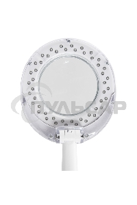 Лупа настольная 3D+12D Rexant с подсветкой 48 LED, белая