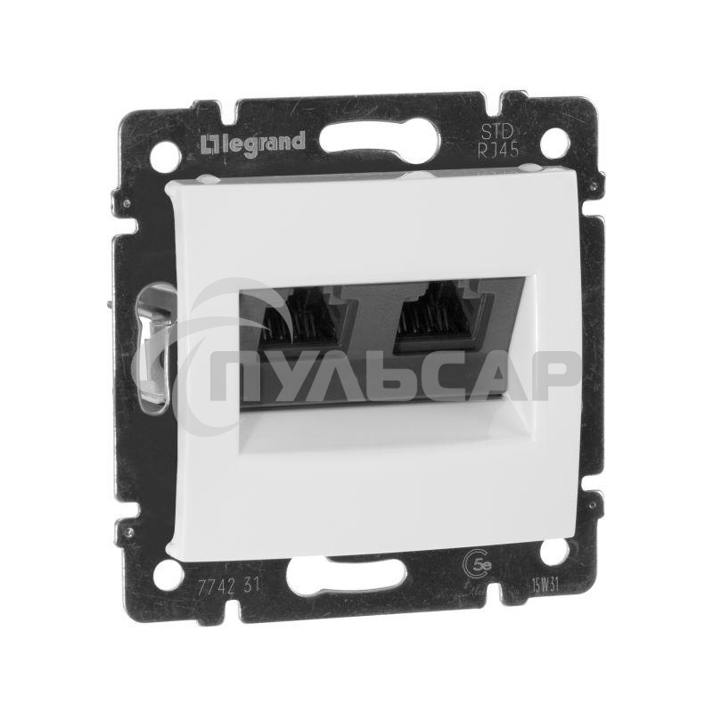 Компьютерная двойная розетка Legrand Valena 774231, белая RJ45 5 кат UTP