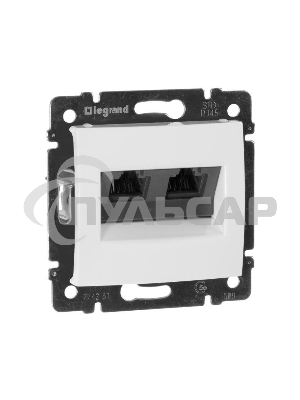 Компьютерная двойная розетка Legrand Valena 774231, белая RJ45 5 кат UTP