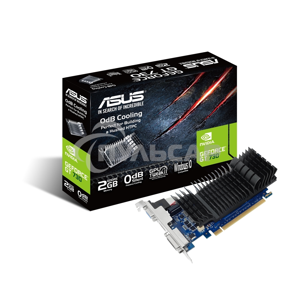Видеокарта Asus GT730-SL-2GD5-BRK nVidia GeForce GT 730 2048Mb 64bit GDDR5 902/5010 DVIx1/HDMIx1/CRTx1/HDCP PCI-E Ret