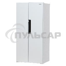 Холодильник Hyundai CS4502F белый двухкамерный Side by Side 271/165л морозилка сбоку