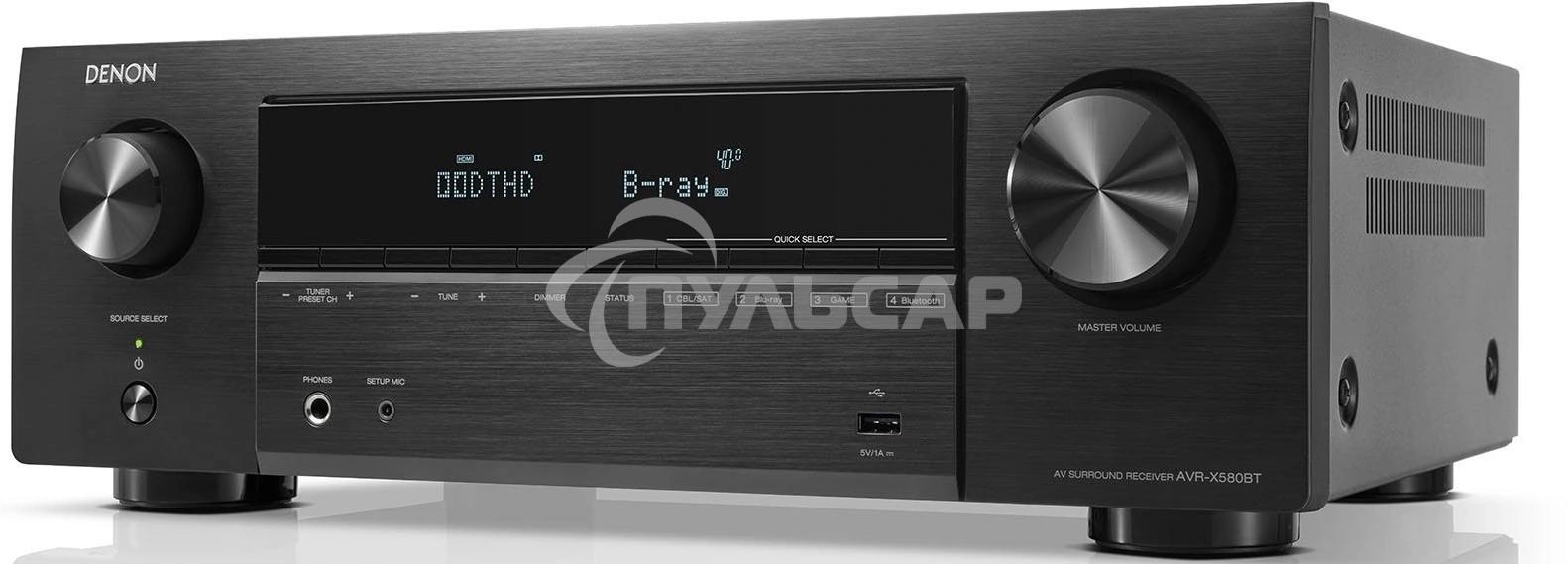 Ресивер AV Denon AVR-X580BT, 5.2, черный