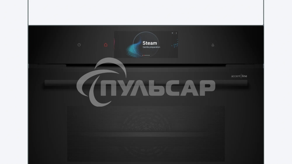 Встраиваемый духовой шкаф Bosch CSG958DB1 Accent Line шкаф-пароварка, черный, 14 режимов + комбинированные режимы, функция приготовление на пару 100%, 4-слойное остекление, 3 цветных текстовых TFT-дисплея 2,5