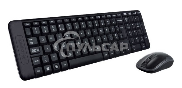 Комплект клавиатура + мышь Logitech MK220 клав:черный мышь:черный USB беспроводная