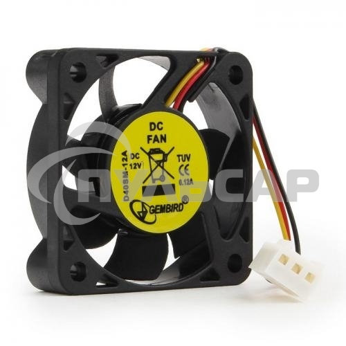 Вентилятор для корпуса Gembird D40SM-12A черный, 40 мм, 6000 об/мин, 25 дБ, 3 pin