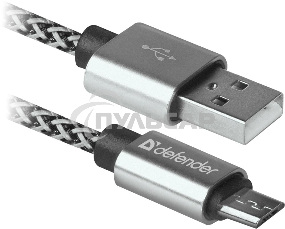 Кабель USB08-03T PRO USB2.0 белый, AM-MicroBM, 1m, 2.1A