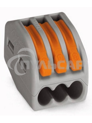 Универсальная клемма, 3-проводная, серая (0,08-2,5/4 мм²) (50 шт./уп.) WAGO 222-413