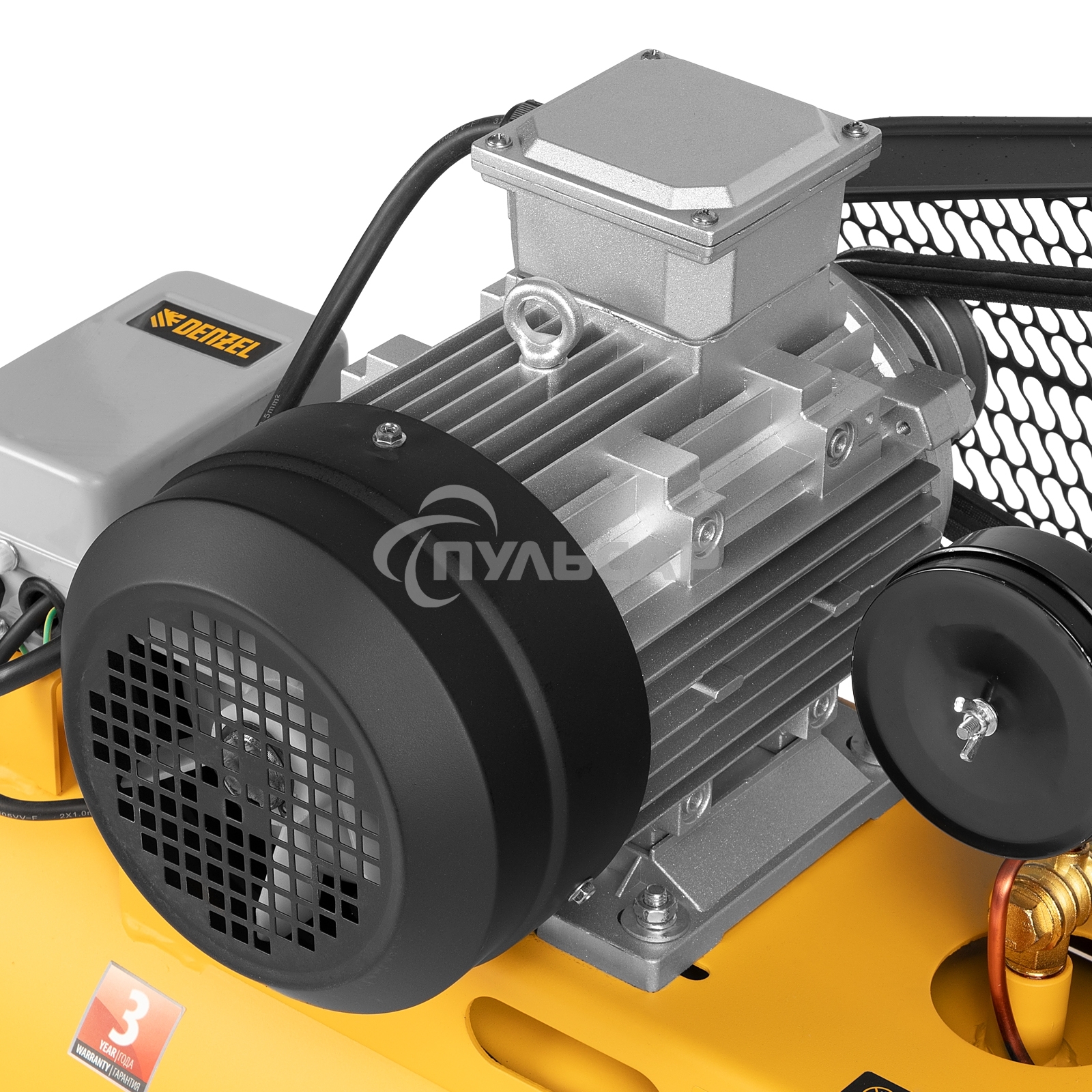 Компрессор воздушный рем. привод BCW3000-T/100, 3,0 кВт, 100 литров, 520 л/минDenzel