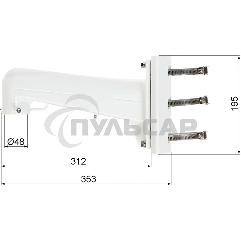 Кронштейн Hikvision DS-1602ZJ-POLE