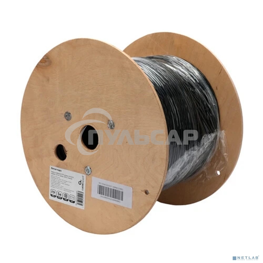 Кабель Cablexpert Россия FPC-5051E-4-CU, FTP indoor 4x2x0.51, медный, кат.5e, однож., 305м, box, серый
