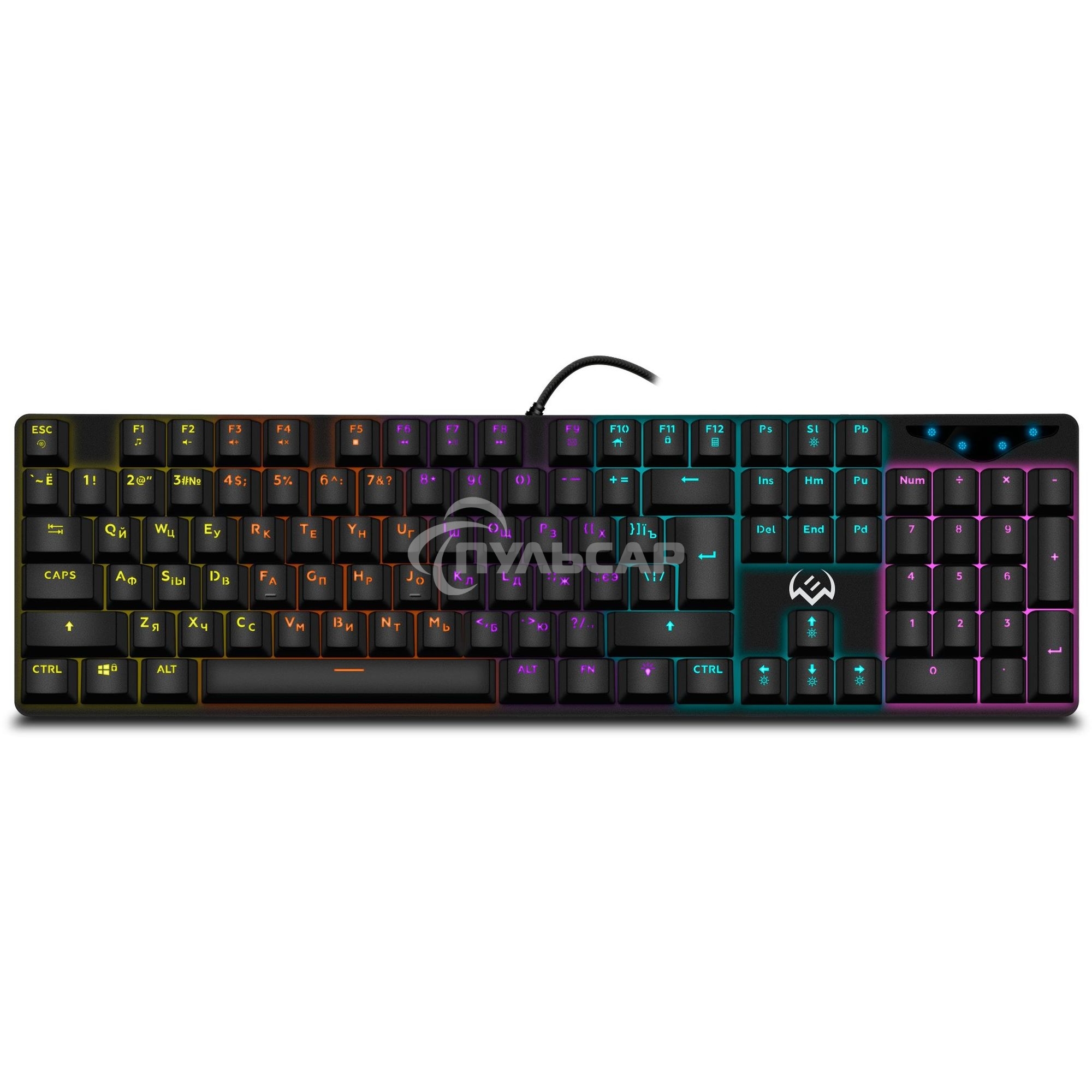 Клавиатура проводная игровая Sven KB-G9300 черная (Outemu Blue switches,104кл., подсветка)