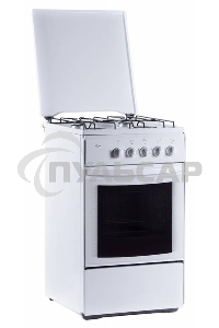 Плита газовая Flama RG 2401 W белый, конфорок 4 шт, духовка 50 л, 50 см x 85 см x 60 см