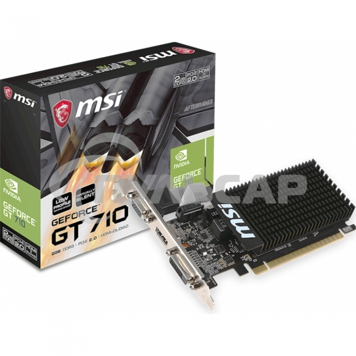Видеокарта MSI PCI-E GT 710 2GD3H LP nVidia GeForce GT 710 2048Mb 64bit DDR3 954/1600 DVIx1/HDMIx1/CRTx1/HDCP Ret low profile