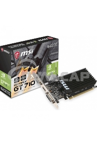 Видеокарта MSI PCI-E GT 710 2GD3H LP nVidia GeForce GT 710 2048Mb 64bit DDR3 954/1600 DVIx1/HDMIx1/CRTx1/HDCP Ret low profile