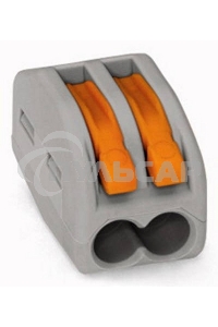 Клеммы,сжим Wago 222-412 Универсальная многоразовая 2-проводная клемма (0,08-2,5 (4) мм2) 50шт. (07-5152)