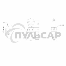 Тумблер 220V 10А (2c) ON-OFF однополюсныйMini(ASW-23)Rexant (в упак. 1шт.)