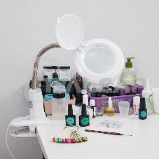 Лупа настольная 3D+12D Rexant с подсветкой 60 LED, прищепка, белая