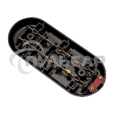 Колодка 3 гнезда карболитовая б/з 16 А, черная Rexant