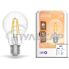 Лампа светодиодная филаментная Gauss Smart Home DIM E27 A60 7 Вт 1/10/40