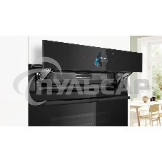 Встраиваемый духовой шкаф Bosch CSG958DB1 Accent Line шкаф-пароварка, черный, 14 режимов + комбинированные режимы, функция приготовление на пару 100%, 4-слойное остекление, 3 цветных текстовых TFT-дисплея 2,5