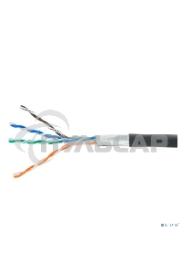 Кабель Cablexpert (RU) FTP indoor 4x2x0.51, медный, кат.5e, однож., 100м, box, серый