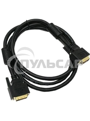 Кабель видео Buro DVI-D(m)/DVI-D(m) 1.8м. феррит.кольца Позолоченные контакты черный (DVI-D)