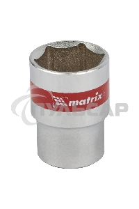 Головка Matrix торцевая 21мм 6-гранная crv под квадрат 1/2'' хромированная