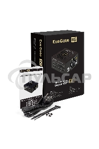 Блок питания 650W ExeGate 80 PLUS® GOLD 650VSP FС (ATX3.0, APFC, КПД 90% (80 PLUS Gold), 120мм fan, 24pin, 2x(4+4)pin, PCIE5.0/12VHPWR, 2xPCI-E, 6xSATA, 3xIDE, 1xFDD, Full Cable Management, black, Color box)