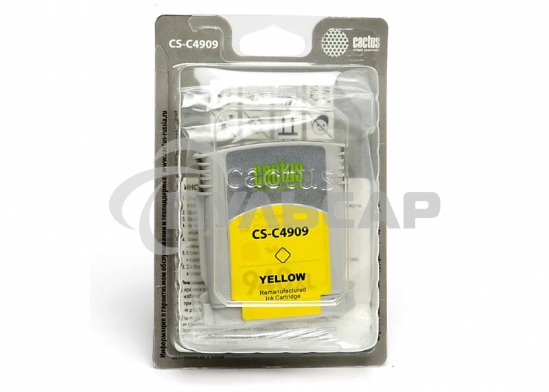 Картридж струйный Cactus CS-C4909 №940 желтый (30 мл) для HP OfficeJet PRO 8000/8500