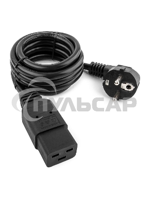Кабель питания для UPC Gembird/Cablexpert, 1.8м, Schuko-С19, 16А, черный, с заземлением(PC-186-C19)