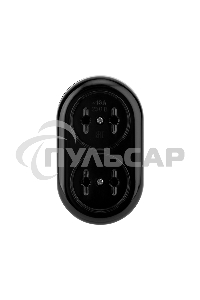 Колодка 2 гнезда карболитовая б/з 16 А, черная Rexant