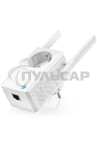 Сетевой адаптер TP-Link SOHO TL-WA860RE 300Mbps Wireless N Wall Plugged Range Extender with AC Passthrough, QCA(Atheros), 2T2R, 2.4GHz, 802.11b/g/n, 1 10/100Mbps LAN port, Range Extender button, Range Extender mode, suppo поставляется без кабеля RJ-45